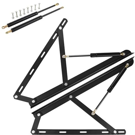 Meccanismo Di Sollevamento Per Letto, Kit Di Sollevamento Del Letto Con Molla A Gas, Maggiore Spazio Di Stoccaggio, Durevole, Supporto Letto Per Carichi Pesanti, Camera Degli Ospiti(Noir,106cm/41.7in)