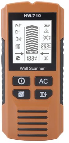 Rilevatore di scanner per pareti di Feotime Stud Finder, localizzatore in metallo multifunzione con elevata sensibilità per Finder per bobina di rilevamento di fili e tubi (Giallo)