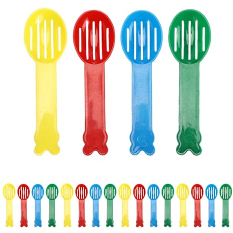 WEKADRIN 40pcs Pet Sand Shovel Small Animal Cleaning Scoop for Hamster Litter Box Scooper Plastic Scoop for Hamster Cage Cleaning
