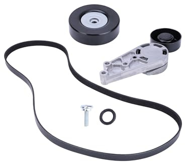 Keilriemen Spannen satz kompatibel mit Audi A4 2000-2008 8E2/8EC 1.6/1.8 T/2.0/2.0 FSI für Audi A4 Avant 2000-2008 8D5/8E5/8ED 1.6/1.8 T/2.0 Ersatz 06B903133 06B903137D