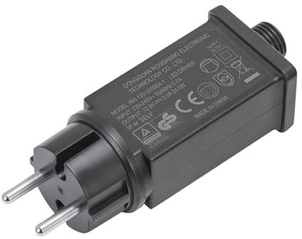 Alimentation LED 24 V 6 W - Adaptateur Secteur LED 12 V, Transformateur Prise UE Pour Guirlande Lumineuse Et Décoration Connecteur Étanche IP44 Pour Figurines Gonflables Jardin | Alimentation Électriq