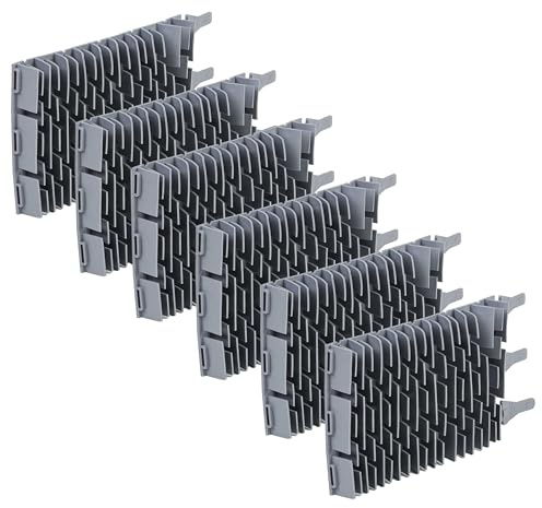 vhbw 6 x borste kompatibel med Gre GT2120, GT3220 poolrobot, pooldammsugare – av gummi, 24,5 x 13 x 3 cm