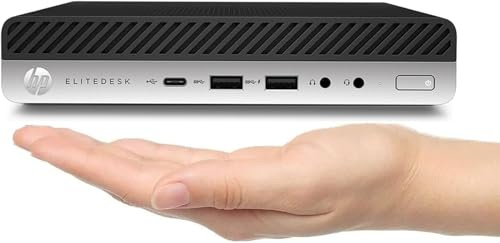 HP EliteDesk 705 G4 Mini Computer Desktop PC, AMD Quad-Core Ryzen™ 3 Pro 2200G, 16GB RAM, 256GB SSD, US Qwerty Keyboard, Windows 11 Pro (Renewed)