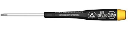 Wiha Schraubendreher Precision ESD TORX PLUS® (28198) 4IP x 40 mm für elektronische Bauteile, schlanke Grifform und Drehkappe für gefühlvolles Arbeiten, Modellbau, Feinmechanik,