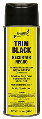 SM Arnold Trim Black Multi Purpose Aerosol Spray Paint, 12 Oz. Can, Quick Dry, Durable Finish, Rust Inhibitor, Heat Resistant, Perfect for DIY Projects on Metal, Wood, and Wicker Surfaces
