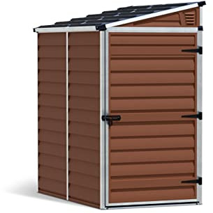 Canopia by Palram Abri de Jardin en Kit Pent 2.1m², Cadre en Aluminium, Panneaux en Polycarbonate, Ambre