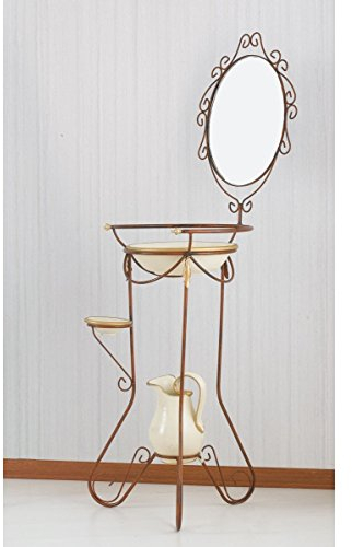 Spazio Casa Porta Catino Tolette Ariel in Ferro battuto con ceramiche - Ferro