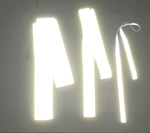 300cm Reflektorband – stark reflektierendes Band/Reflexstoff Meterware – Reflektorstoff SILBER – Reflektor Reflektoren Annähen o. Aufbügeln/Bügeln – Sicher in der Nacht (Zum Annähen, 50mm - 3Meter)