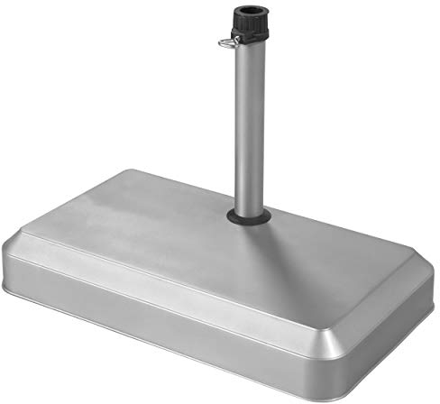 Doppler - Base in calcestruzzo, 20 kg, per ombrelloni fino a ca. 180 cm – Ideale per balconi o terrazze – Argento