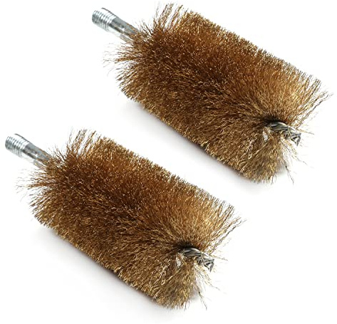 Utoolmart M12 Tubo de alambre de cobre para limpieza de barrido Cepillo de chimenea de 60 mm de diámetro 2 piezas