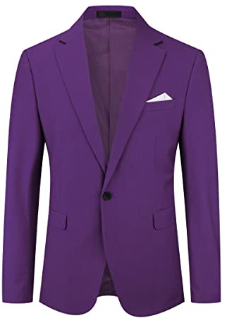YOUTHUP Herren Sakko Slim Fit Anzugjacke für Business Hochzeit Eleganter