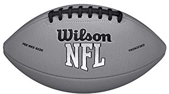 WILSON NFL MVP Peewee Football - Gray, Peewee (Age 6-9)