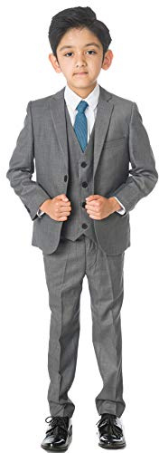 Milano Mayfair, Boys Grey Suit, Boys Wedding Page Boy Party Prom Suit, 12-18m to 14 Years
