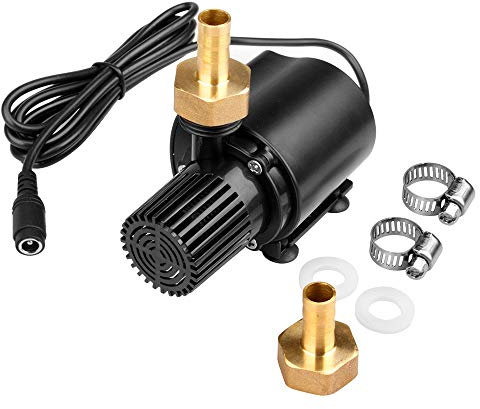 MOUNTAIN_ARK DC 12V 15W Submersible Water Pump, 210 GPH Brushless Fountain Circulation Mini Clear Water Pump