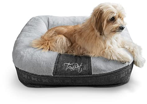 TrendPet LunaLounge Kuschelbett für Hunde und Katzen in 3 Größen und Farben (S, Grau)