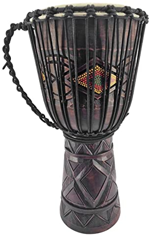 Große Trommel Djembe Darbuka Bongo Premium Rasta Style Sehr guter Klang 60cm U6