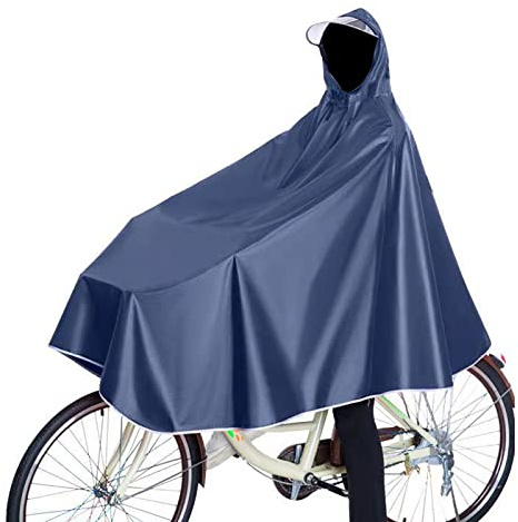 Vattentät cykel regnponcho, cykel kompakt regnkap, Hooded cykel regn poncho, för cyklar, mountainbikes, elektriska cyklar