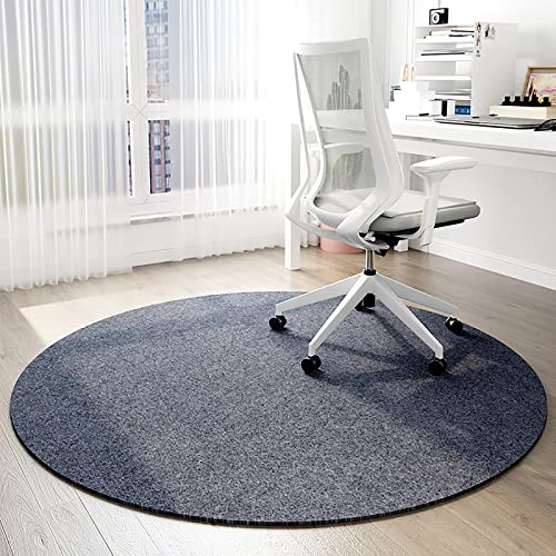 Runden Bodenschutzmatte Bürostuhl | Bürostuhlunterlage | rutschfest Kratzfest Schreibtischstuhl Unterlage | Bodenmatte Stuhl Unterlegmatte für Laminat, Parkett, Hartböden | Stuhlunterlage (100cm)