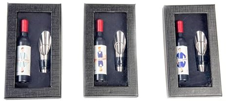 DISOK - Set Sacacorchos Magnético + Tapón de Vino Carta Men. Detalles Bodas, Bautizo y Comunión Hombres (36)
