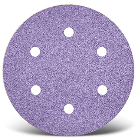 MENZER Purple HD Klett-Schleifscheiben, 225 mm, 6-Loch, f. Trockenbauschleifer, Keramik-Mix (25 Stk.) K240