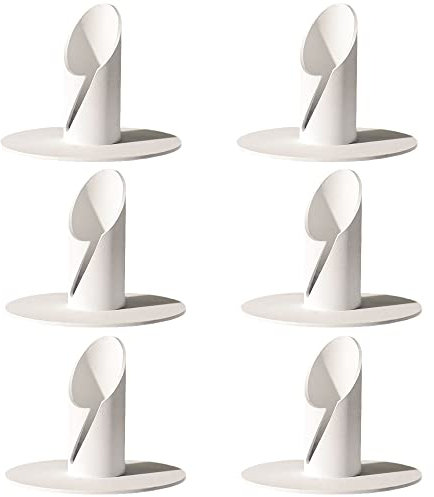 sinzau 6 Pcs Baptism Candle Holder: 2.5CM White Metal Candlestick Holder - for Communion Christening Weddings Living Room Bedroom Dinner Room Home Decoration