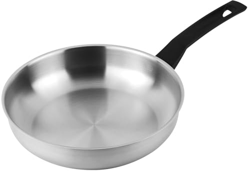 MAGEFESA Essencial Inox - Sartén de 20cm, Acero Inoxidable, Sin Recubrimiento ni Antiadherente, Ecológica, Todo Tipo de Cocinas, Inducción