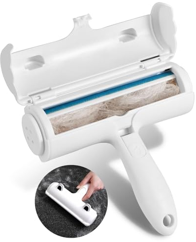 KIKIGOAL Pet Hair Remover Roller, Reusable Dog Cat Hair Removal Brush, Self Clean Pet Fur from Carpet, Furniture, Rugs, Laundry, Clothes and Bedding, Sofa