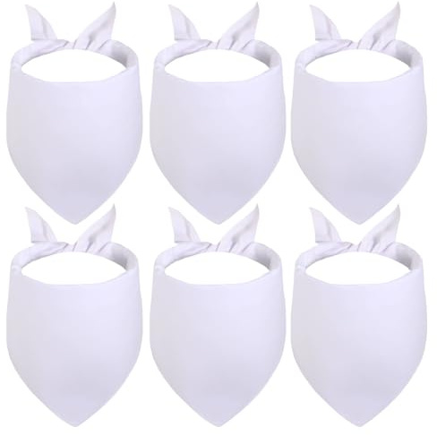 Gofshy Sublimation DOD Bandanas 6PCS, Heat Transfer Washable Triangle Scarf