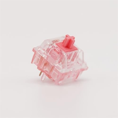 DucKey KTT Strawberry Switch V2, 5Pin Linéaire Rose Transparent Pré-lubrifié pour Clavier Mécanique (Size : 90PCS)