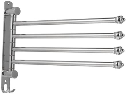 OSALADI Edelstahl Handtuchhalter Rustfester Stahl Drehbar Frei Stanzend Handtuchstange Barständer Robust Und Langlebig Hohe Tragkraft Kronenstangen-Design Bequeme Aufbewahrung