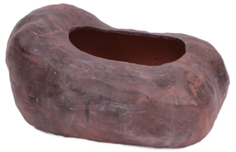 generisch Bonsai - Schale in Felsenform oval 31 x 25 x 16 cm braun 51396