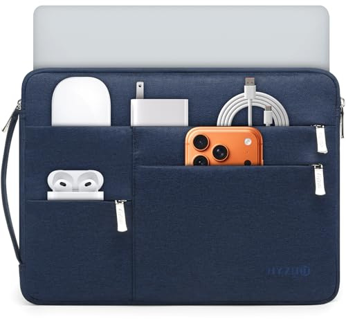 HYZUO 15-16 Zoll Laptop Hülle Tasche für MacBook Pro 16 M5/M4/M3/M2/M1 Pro/Max A3428 A3429 2026-2019, 15 Surface Book, Schutzhülle für 15 15,6 Dell HP Lenovo Asus Acer Samsung, Navy Blau