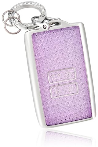 OFF WE GO Autoschlüssel Hülle Schlüsselhülle Cover für Renault Clio Captur Dacia Duster Scenic Kadjar Megane Talisman Koleos Espace Zoe Arcan Schlüsselcover Schlüssel Gehäuse Schlüsselanhänge,Violett