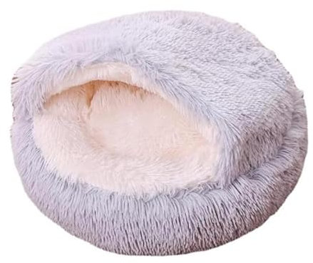 SWZEC HABOZ GoHöhle - Ergonomische Hundehöhle für gelenkschonende Schläfchen (40cm,Grau)
