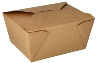Générique 450 Boîtes Repas Américaines en Carton Kraft 780 ml – Écologiques, Résistantes, Fermeture à Rabat – Idéales pour Plats à Emporter