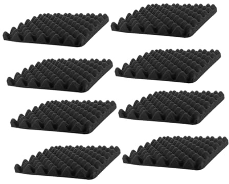 Toddmomy Acoustic Panels with Enhanced Soundproofing 8pcs Self-adhesive Soundproof Cotton for Wall Sound Insulation for Recording Studios and Piano Rooms
