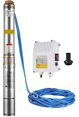 550W pompe de puits profond forage 96L/Min pompe Submersible contrôle de débit automatique 80M pompe à eau 10m câble for les terres agricoles Outils électriques, de jardin et manuels