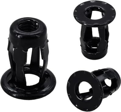 Dado a petalo scanalato in metallo con morsetto for pannello, dado a rivetto ad espansione fissa, kit rivetto(Petal Black,M5 (20Pcs))