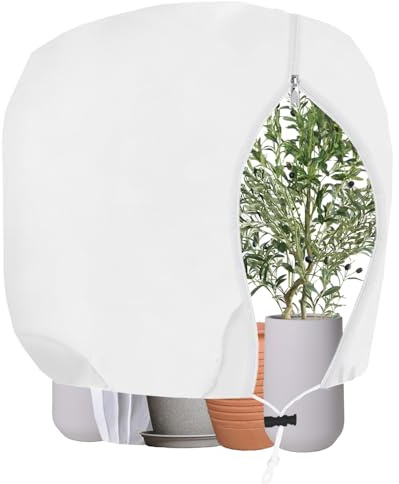 THAKOI Protección de Plantas en Invierno, 85 g/m² Protección Invernal para Plantas al Aire Libre Protección contra heladas, Transpirable Protección contra heladas(140x180CM)