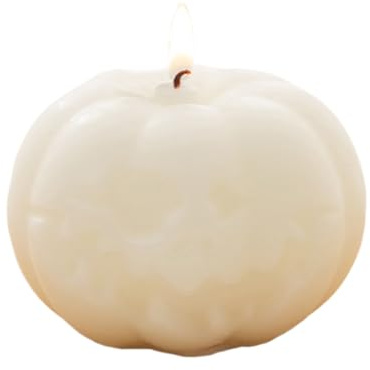 Generico Candela di Halloween- 7x7x5cm Candela A Forma di | del Ringraziamento Profumato di Caduta Portatili | Fragranza Tealight Decorazione Calda per Camera della Camera Ringraziamento Centrota