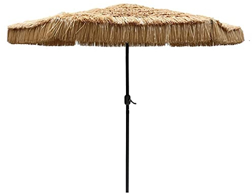 QYYZTQY Manovella Manuale per Regolare L'Ombrellone in Paglia, Ombrellone da Esterno Impermeabile 255CM Parasole Hawaiano, Ombrellone da Spiaggia da Giardino nel Patio