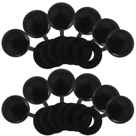 HONITANO Lot de 500 Cache-Vis Décoratifs en Plastique Noir M4 Bouchons de Vis Aveugles Intégrés pour Meubles Placards et Armoires Protection Poussière et Humidité Diamètre Intérieur 10
