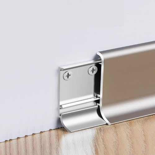 2 Pezzi Di Battiscopa In Lega Di Alluminio Ultrasottile, Altezza: 40/60/80 Mm Lunghezza: 125 Cm Per Decorazione E Riparazione Di Basi Murali(Rose Gold,40mmx125cm)