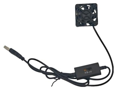 Mini ventilador de refrigeración USB de 40 mm con 3 velocidades ajustables, ventilador silencioso de PC de 1,5 W para portátiles, routers, cajas de TV, color negro