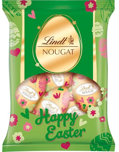 Lindt Schokolade | Nougat-Eier Message Edition | 90g | Vollmilch-Schokoladeneier mit zarter Haselnuss-Nougatcreme-Füllung | Osterschokolade für Kinder & Erwachsene | Perfekte zum Teilen & Genießen
