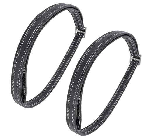 MasYosh 2 Pieces Cowhide Equestrian Stirrup Strap, Thickened Elastic Strap for Riding with Superior Material and Comfortable Design