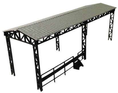KiBcsLic HO1:87 Scale Miniature Carport, Model Railway Decoration, Accessories for The Model Railway Scene, Car Garage, Carport