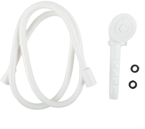 Pommeau de douche et tuyau flexible de 152,4 cm pour camping-cars, remorques et camping-cars - Plastique ABS, léger, résistant à la décoloration, pour une installation facile à faire soi-même