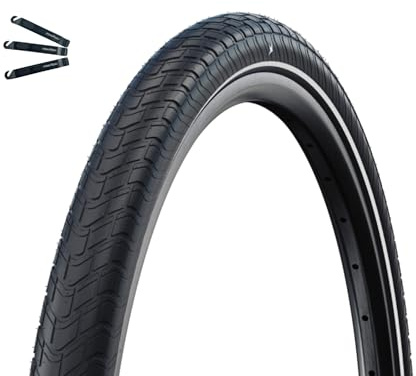 1 x Schwalbe Motion Big Apple cykeldäck RaceGuard ADDIX Green E-25 svart + Reflex 50-305 (16 x 2,0) inkl. maxxi4you däcklyftare