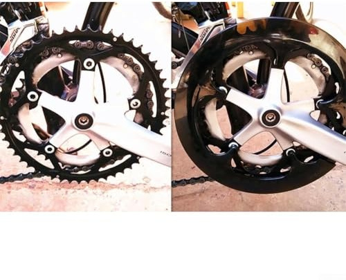 Kettenblattschutz für Rennrad-Kurbelgarnituren, kompatibel mit 52T, 53T, 56T Kettenblättern und 130 mm 5-Loch-Befestigungsmuster, Harz, Haltbarkeit